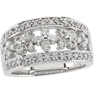 Created Moissanite & Diamond Band
