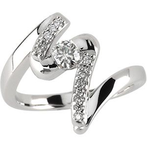 Created Moissanite & Diamond Ring
