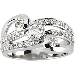 Created Moissanite & Diamond Ring