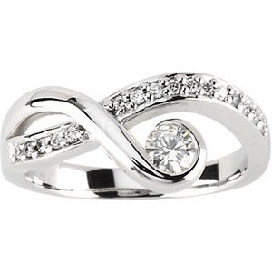 Created Moissanite & Diamond Ring