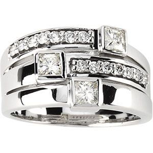 Created Moissanite & Diamond Ring