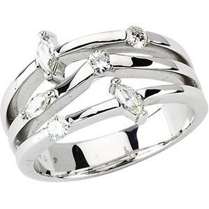Created Moissanite Ring