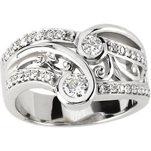 Created Moissanite & Diamond Ring