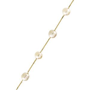Circle Pearl Station Bracelet or Necklace
