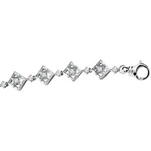 Created Moissanite and Diamond Bracelet