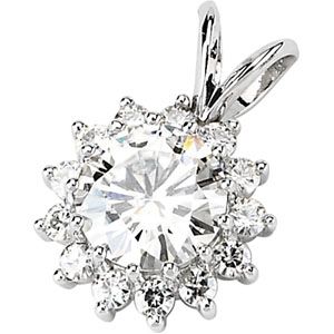 Created Moissanite Pendant