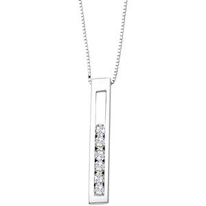 Created Moissanite Pendant Slide Necklace