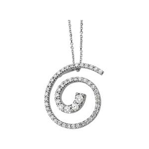 1 ct tw Journey Diamond Spiral Pendant