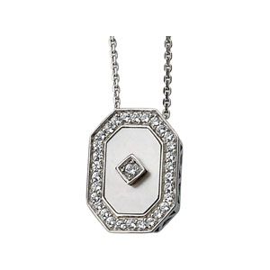 Genuine Mother of Pearl & Cubic Zirconia Necklace