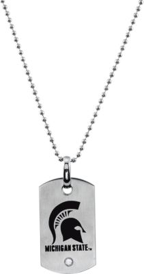 Michigan State Spartans Logo Dog Tag with Chain
