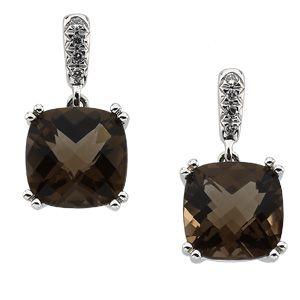 Diamond Semi-mount Earrings for Antique Cushion Stones