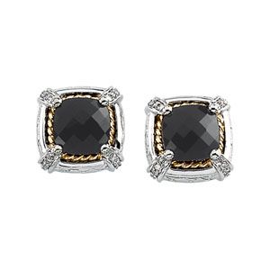 Diamond Semi-mount Earrings for Antique Cushion Stones