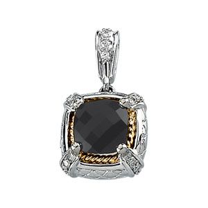 Diamond Semi-mount Pendant for Antique Cushion Stone