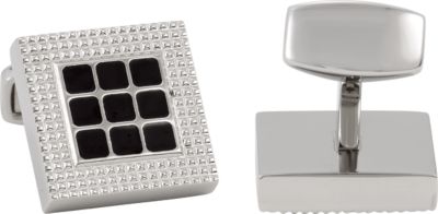 Stainless Steel Cuff Links with Enamel