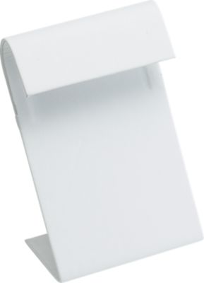 White Leatherette Curved Earring Display