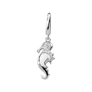 .025 ct tw Diamond Seahorse Charm