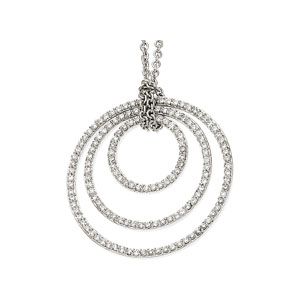 3/4 ct tw Concentric Circles Diamond Necklace