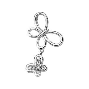.05 ct tw Diamond Butterflies Pendant