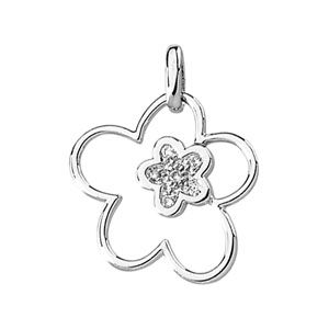 .05 ct tw Diamond Flower Pendant