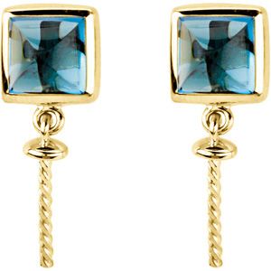 London Blue Topaz Semi-mount Earrings