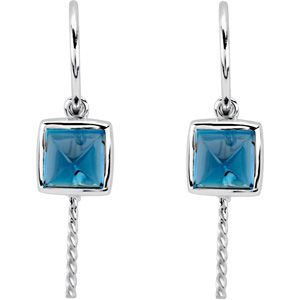 London Blue Topaz Semi-mount Earrings
