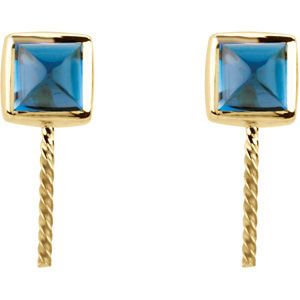 London Blue Topaz Semi-mount Earrings