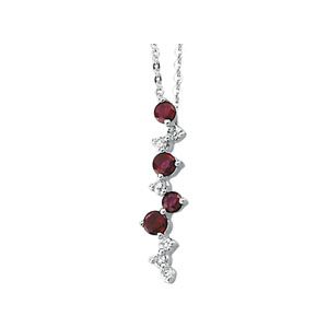 Genuine Ruby & Diamond Necklace