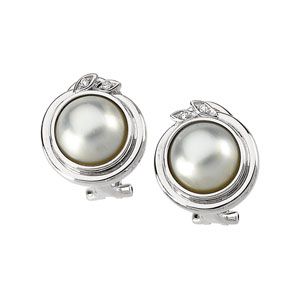 Mabé Cultured Pearl  Earrings