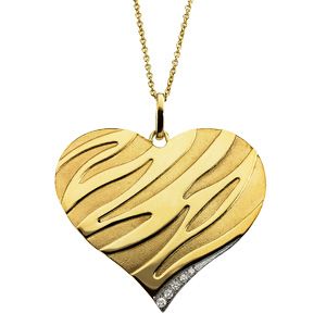 .04 ct tw Diamond Heart Necklace