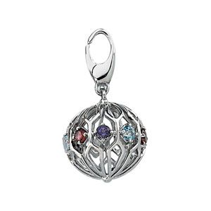 Genuine Multicolor Gemstone Charm