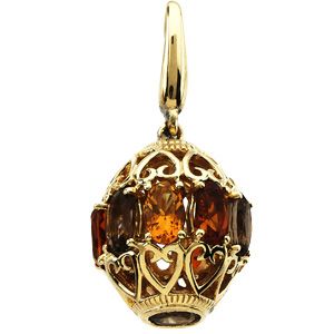 Genuine Multicolor Gemstone Charm
