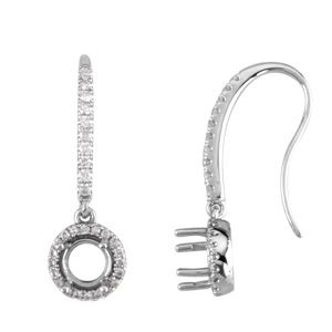 Diamond Semi-mount Earrings