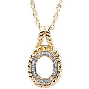 Diamond Semi-mount Pendant