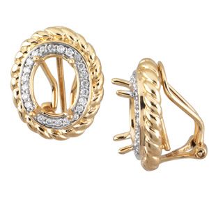 Diamond Semi-mount Earrings