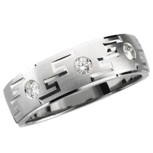 1/4 ct tw Men's Diamond Tapered Ring