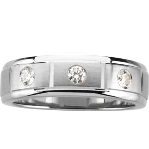 1/3 ct tw Men's Diamond Tapered Ring