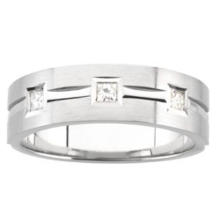 1/5 ct tw Men's Diamond Tapered Ring