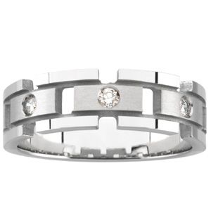 1/6 ct tw Men's Diamond Tapered Ring
