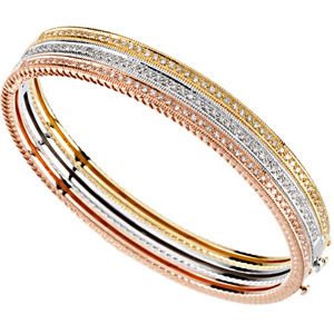 1/3 ct tw Stackable Diamond Bangle Bracelet