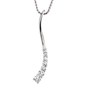3/4 ct tw Diamond Journey Pendant