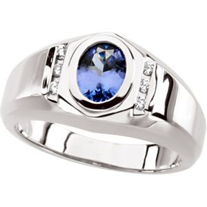 Genuine Tanzanite & Diamond Ring