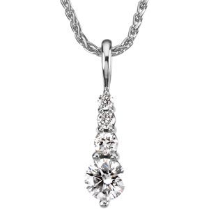 1 ct tw Diamond & Platinum Journey Pendant