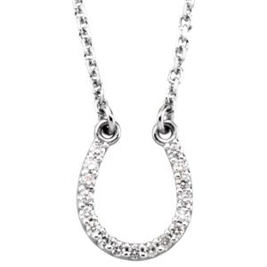 .08 ct tw Diamond Horseshoe Necklace