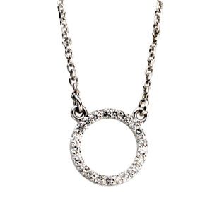 1/10 ct tw Diamond Circle Necklace