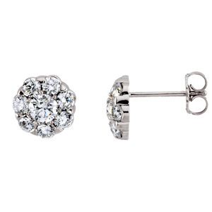 Diamond Cluster Earrings