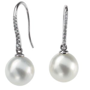 Paspaley South Sea Cultured Pearl & Diamond Earrings