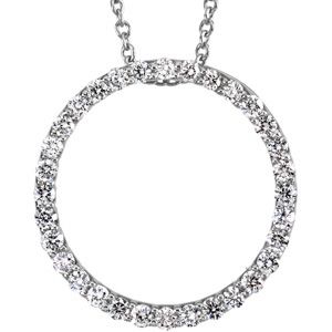 1/2 ct tw Platinum Diamond Pendant