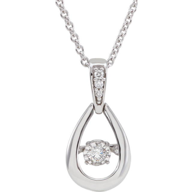 14kt White 1/6 CTW Diamond 18" Mystara&reg; Necklace