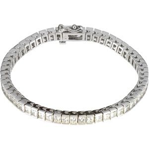 Created Moissanite Line Bracelet