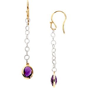 Genuine Amethyst Earring